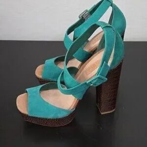 Elegant Teal Platform Heels